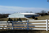 Agricultural buildings gallery showcasing durable pre-engineered metal farm structures for storage and livestock.